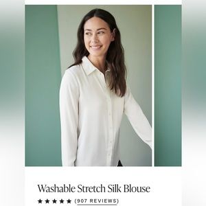 Washable Stretch Silk Blouse | Quince | Small